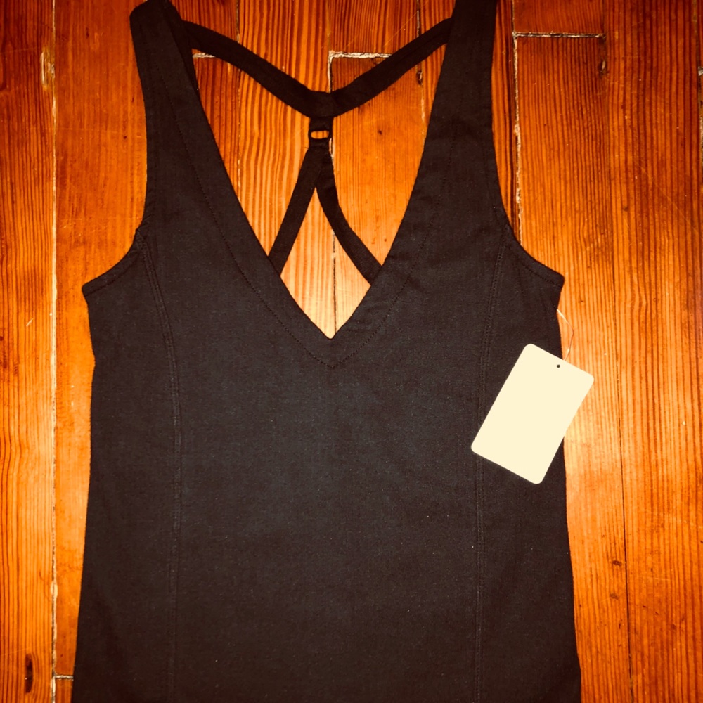 Free People Cross back V-neck Tank Top